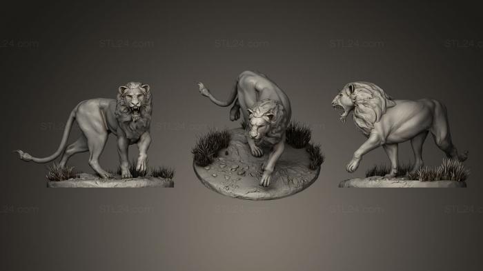 Статуэтки львы тигры сфинксы (Скульптура Льва, STKL_0162) 3D модель для ЧПУ станка